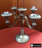 Brocante kandelaars vintage - 5 arms - zilver, Huis en Inrichting, Woonaccessoires | Kandelaars en Kaarsen, Gebruikt, Overige kleuren