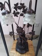 lamp, meisje bronskleurig metaal, Ophalen, Gebruikt, Metaal, Minder dan 50 cm