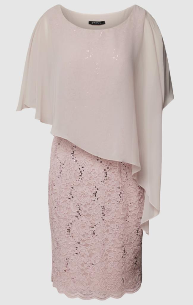 Nieuw: oudroze cocktailjurk van SWING mt. 36 38 met clutch, Kleding | Dames, Gelegenheidskleding, Nieuw, Cocktailjurk, Maat 36 (S)