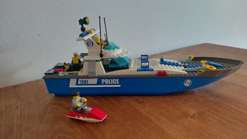 Lego City 7287 Politieboot met jetski, Kinderen en Baby's, Speelgoed | Duplo en Lego, Gebruikt, Lego, Complete set, Ophalen of Verzenden