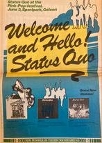 Paginagrote A3 advertentie STATUS QUO Pinkpop 1974 Geleen, Ophalen of Verzenden