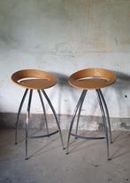 design kruk Lyra barkruk, Ophalen, Gebruikt, 60 tot 90 cm, Metaal