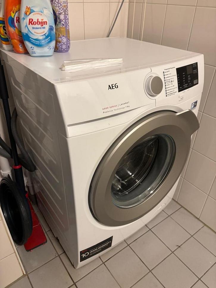 AEG L6FB586CBS ProSense Wasmachine - Gebruikt, Witgoed en Apparatuur, Wasmachines, Gebruikt, Voorlader, 6 tot 8 kg, 85 tot 90 cm