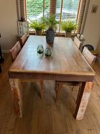 Eettafel. Gerecycled hout 140x90  (met/zonder stoelen), Huis en Inrichting, Tafels | Eettafels, Ophalen, 100 tot 150 cm, 50 tot 100 cm