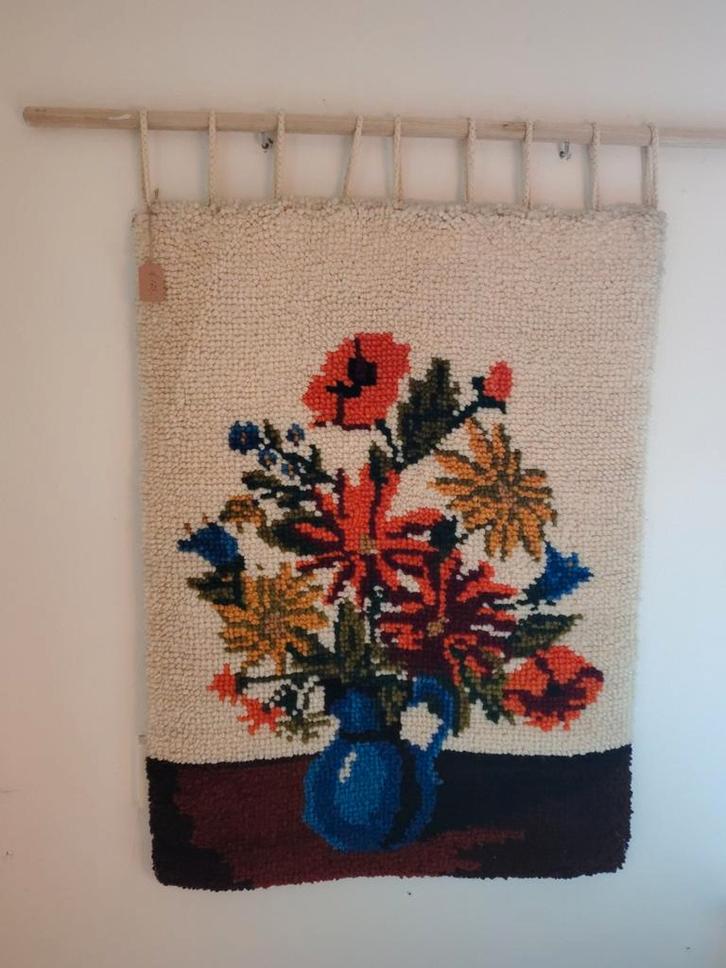 Smyrna Wandkleed met Bloemen, Huis en Inrichting, Woonaccessoires | Wanddecoraties, Zo goed als nieuw, Ophalen of Verzenden