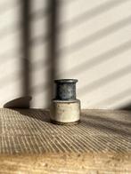 Vintage mini vaasjes met blauw / grijs glazuur