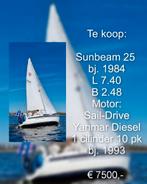 € 5000- Kajuit zeilboot Sunbeam 25, koellade, zonnepaneel., Watersport en Boten, Ophalen, Zo goed als nieuw