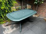 Tuintafel met stoelen, Tuin en Terras, Tuintafels, Ophalen of Verzenden, Gebruikt, Rechthoekig, Kunststof