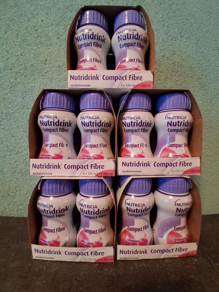 Nutridrink compact fiber flesjes aardbeien smaak, Diversen, Levensmiddelen, Ophalen of Verzenden
