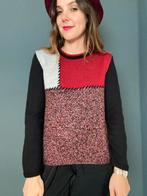 Vintage trui - handgemaakt- zwart / rood - 90s - 36/S/small, Kleding | Dames, Truien en Vesten, Ophalen of Verzenden, Vintage