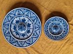 Spaanse schaal en schaaltje blauw wit, Huis en Inrichting, Ophalen of Verzenden, Zo goed als nieuw, Overige stijlen, Schaal of Schalen