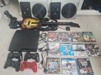 Playstation met guitar hero guitar en 2 dj hero draaitafels, Gebruikt, Phat, Ophalen of Verzenden, Zonder controller