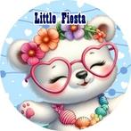 L266 ouwel beertje 20x4,7cm eetbare cupcake rondjes vers, Ophalen of Verzenden, Nieuw, Cupcakes, Versiering