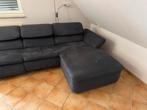 Gezellige hoekbank in donkergrijs met relaxfunctie, Ophalen, Gebruikt, Stof