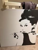 Audrey Hepburn canvas ikea, Ophalen, Zo goed als nieuw, Schilderij, 75 cm of meer