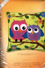 Cado vervaco borduurpakket kussen, uilen op tak, Hobby en Vrije tijd, Borduren en Borduurmachines, Ophalen of Verzenden, Nieuw