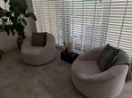 Fauteuil Anna gestoffeerd rond naturel  2 stuks, Huis en Inrichting, Fauteuils, Ophalen, Gebruikt, 75 tot 100 cm, 75 tot 100 cm