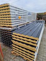 Geïsoleerde dakpanplaten grandem zwart 80 mm B-keuze 6300mm, Ophalen, Zwart, Zo goed als nieuw, 15 m² of meer
