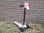 Roze driewiel micro mini step met Scooterheadz unicorn hoofd, Ophalen, Gebruikt, Gewone step