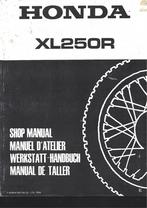 Honda XL250 R shop manual 1984 motor, Motoren, Ophalen of Verzenden, Honda