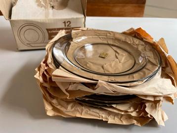 Vintage -NIEUW- Frans origineel Arcoroc glazen borden 12x beschikbaar voor biedingen