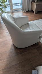 Beige leren stoel van natuzzi, Gebruikt, 75 tot 100 cm, Ophalen of Verzenden, Modern