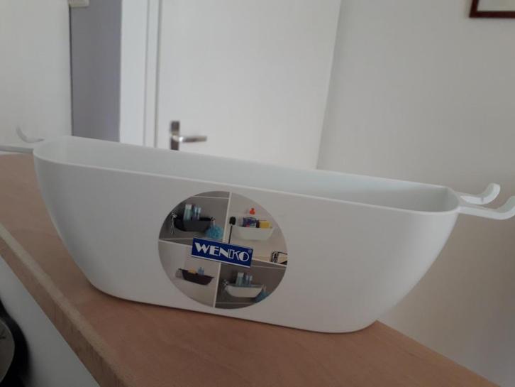 WENKO opbergbakje, wit, gloednieuw, zelfklevend, Huis en Inrichting, Keuken | Keukenbenodigdheden, Nieuw, Ophalen of Verzenden