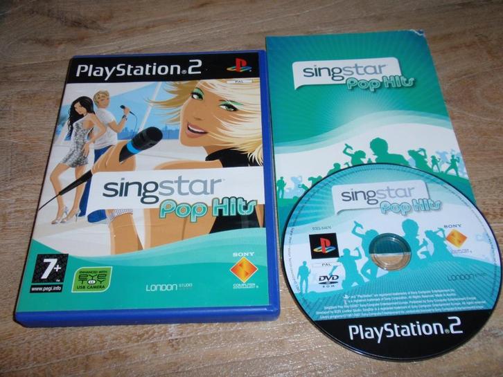 PS2 Spel Singstar Pop Hits, Spelcomputers en Games, Games | Sony PlayStation 2, Zo goed als nieuw, Muziek, 1 speler, Vanaf 3 jaar