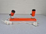 Dubbele oranje spots. Vintage wandlamp, spot metaal., Gebruikt, ., Ophalen of Verzenden, .