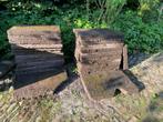 GRATIS 16 grindtegels 40x60 cm (2 beschadigd), 1x 40x40 cm, Tuin en Terras, Tegels en Klinkers, Ophalen, Gebruikt, Minder dan 5 m²
