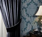 IJSBLAUW BAROK BEHANG, Ophalen of Verzenden, Minder dan 10 m², Blauw