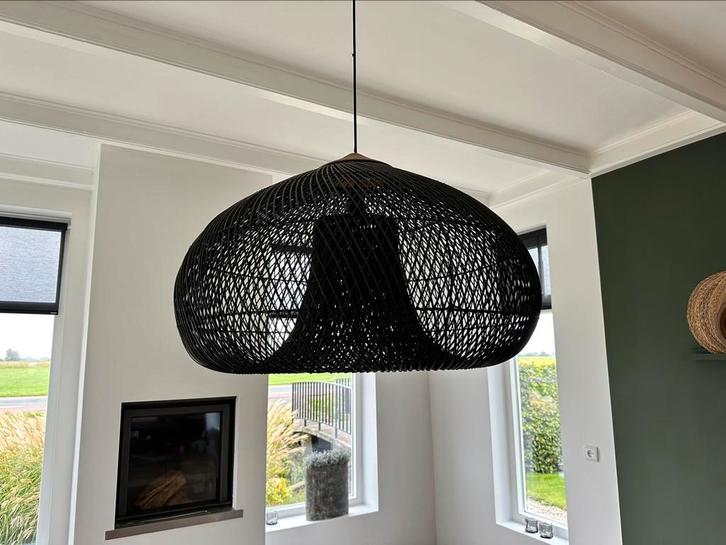 Dbodhi Bright Drum lamp CHARCOAL 80CM, Huis en Inrichting, Lampen | Hanglampen, Zo goed als nieuw, 75 cm of meer, Overige materialen
