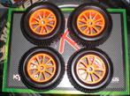 Kyosho ST-R inferno Ten-Spoke Wheels + banden set, Schaal 1:8, Zo goed als nieuw, Verzenden