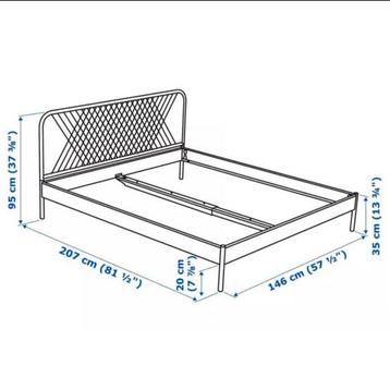 Nesttun IKEA bedframe wit 140 x 200 - afbeelding 4