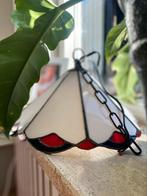 Tiffany Hanglamp Glas In Lood Rood, Glas, Ophalen of Verzenden, Zo goed als nieuw