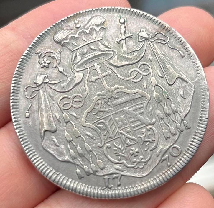 Thaler Salzburg 1770 werkelijke prachtstaat!, Postzegels en Munten, Munten | Europa | Niet-Euromunten, Losse munt, Zilver, Ophalen of Verzenden