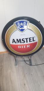 Amstel bier lichtbak Verlichting lamp licht bord mancave, Ophalen, Gebruikt, Reclamebord, Plaat of Schild, Amstel