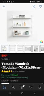 Tomado wandrek wit (2 stuks)., Huis en Inrichting, Woonaccessoires | Wandplanken en Boekenplanken, Ophalen of Verzenden, Zo goed als nieuw
