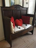 Antiek houten bankje van oud frans bed, Ophalen