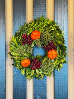 Natuurlijke Herfstkrans - Handgemaakt - 100% Natuurlijk, Minder dan 50 cm, Ophalen of Verzenden, Zo goed als nieuw, Schilderij