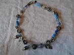 blauwe en ijzeren kralen van wings nr k 5232, Sieraden, Tassen en Uiterlijk, Kettingen, Ophalen of Verzenden, Nieuw, Blauw, Overige materialen