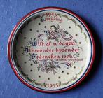 Vintage blikken herdenkingsbordje bevrijding, Verzamelen, Ophalen, Overige soorten, Nederland, Overige typen