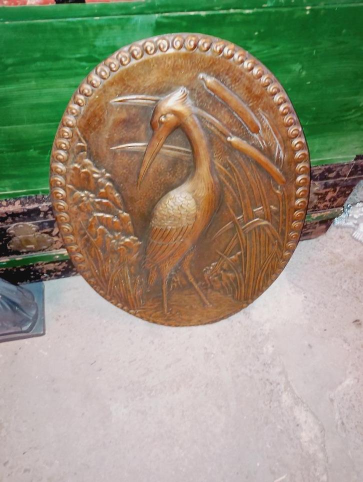 Vintage koperen wandpaneel periode jaren 60/70, Antiek en Kunst, Antiek | Koper en Brons, Ophalen of Verzenden