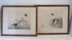 2 originele LOUIS ICART litho's, 1920, gesign. & stempel, Antiek en Kunst, Verzenden