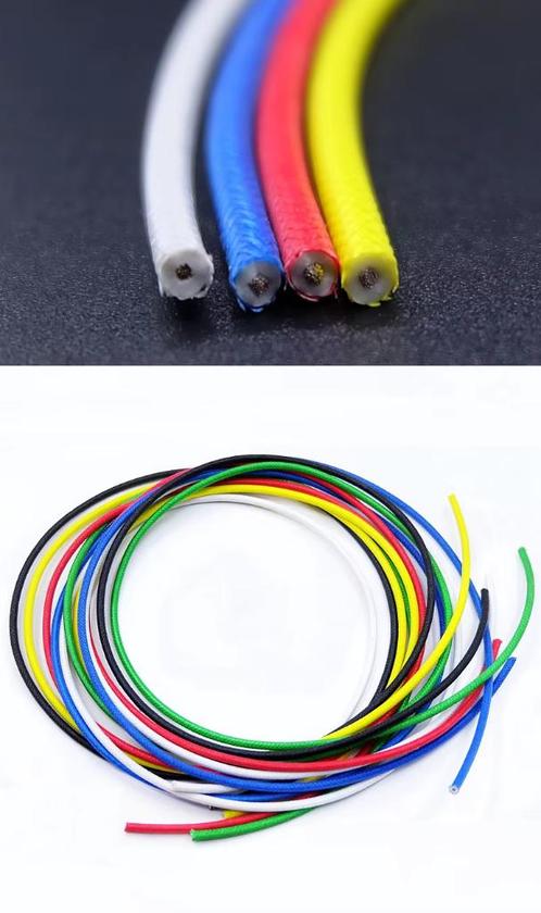 Braided Shield Guitar Wire 22 AWG – 1M (Black,White,Red), Muziek en Instrumenten, Instrumenten | Onderdelen, Nieuw, Elektrische gitaar