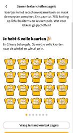 6 volle spaarkaarten van de bakzegels van jumbo, Ophalen of Verzenden