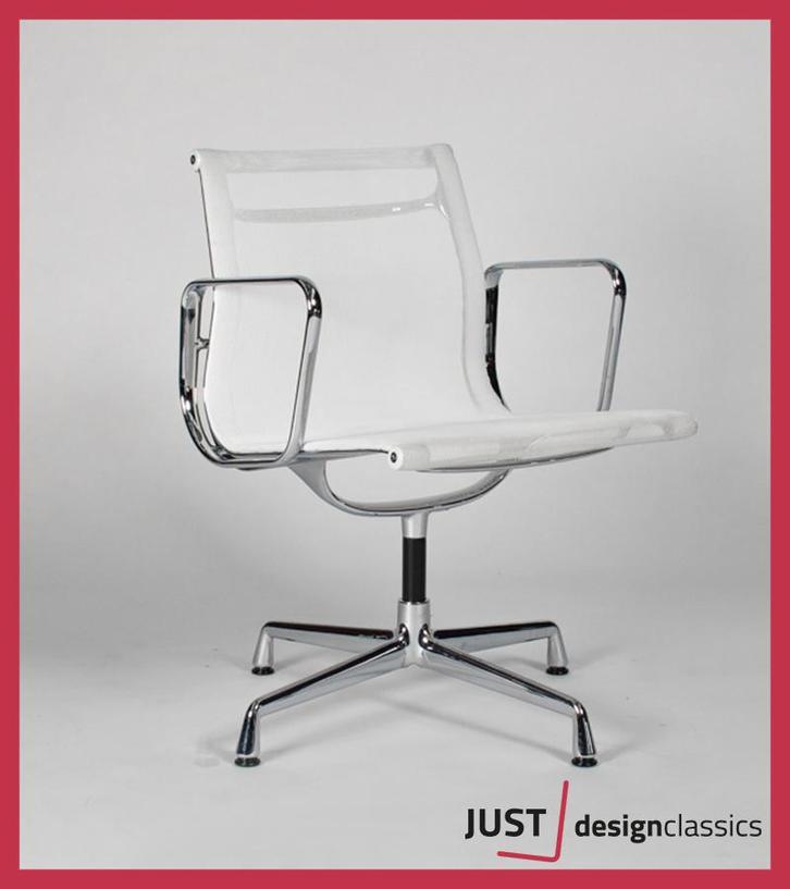 Vitra Eames ea 108 Wit Netweave Chroom (voorraad:12), Huis en Inrichting, Stoelen, Zo goed als nieuw