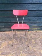 Vintage retro oude rood stoel formica, Huis en Inrichting, Stoelen, Ophalen of Verzenden, Zo goed als nieuw, Rood, Eén