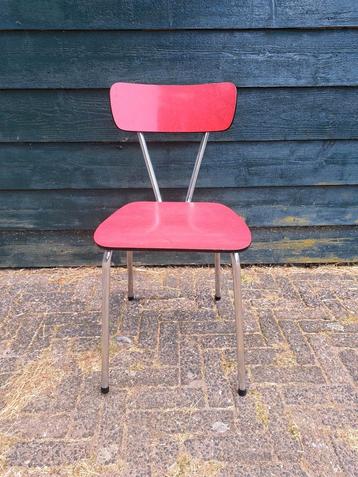 Vintage retro oude rood stoel formica
 beschikbaar voor biedingen