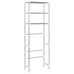 Opbergrek handdoekrek toilet wc zilver GRATIS BEZORGD!, Verzenden, Nieuw, Wit, Handdoekenrek